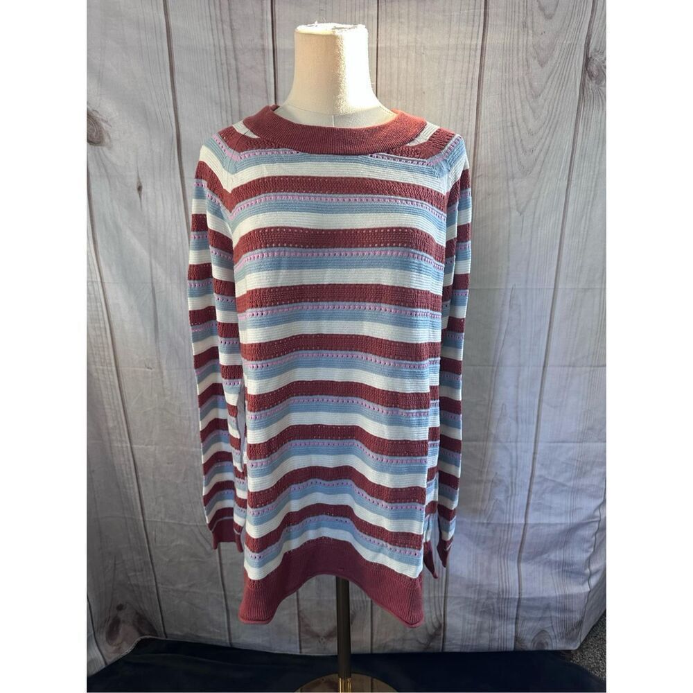 NWT Market & Spruce cotton knit stripe sweater large
